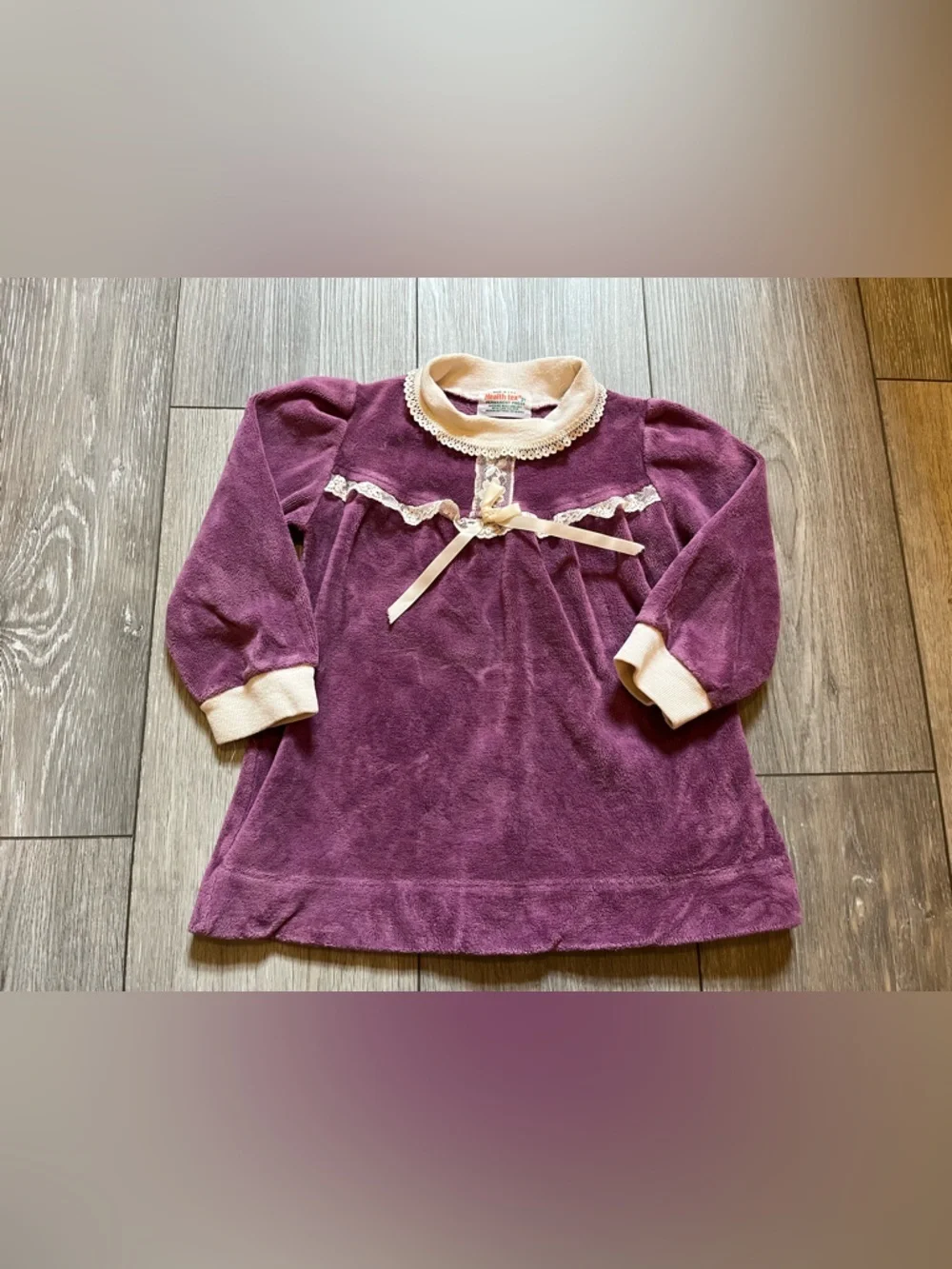 Vintage Purple Girls Jumper Dress Size 2T